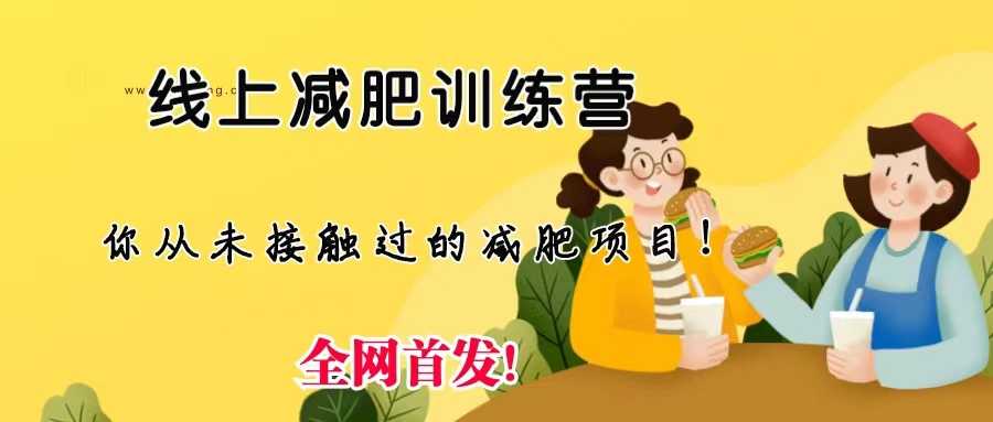 线上减肥训练营，足不出户，仅靠拉几个社群，发几条朋友圈，月实现入五位 - 蓝天网赚-蓝天网赚