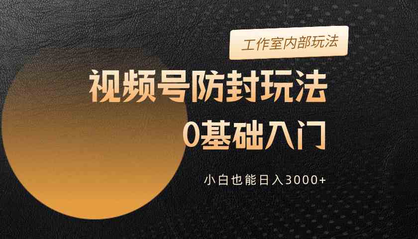 （10107期）2024视频号升级防封玩法，零基础入门，小白也能日入3000+ - 蓝天网赚-蓝天网赚