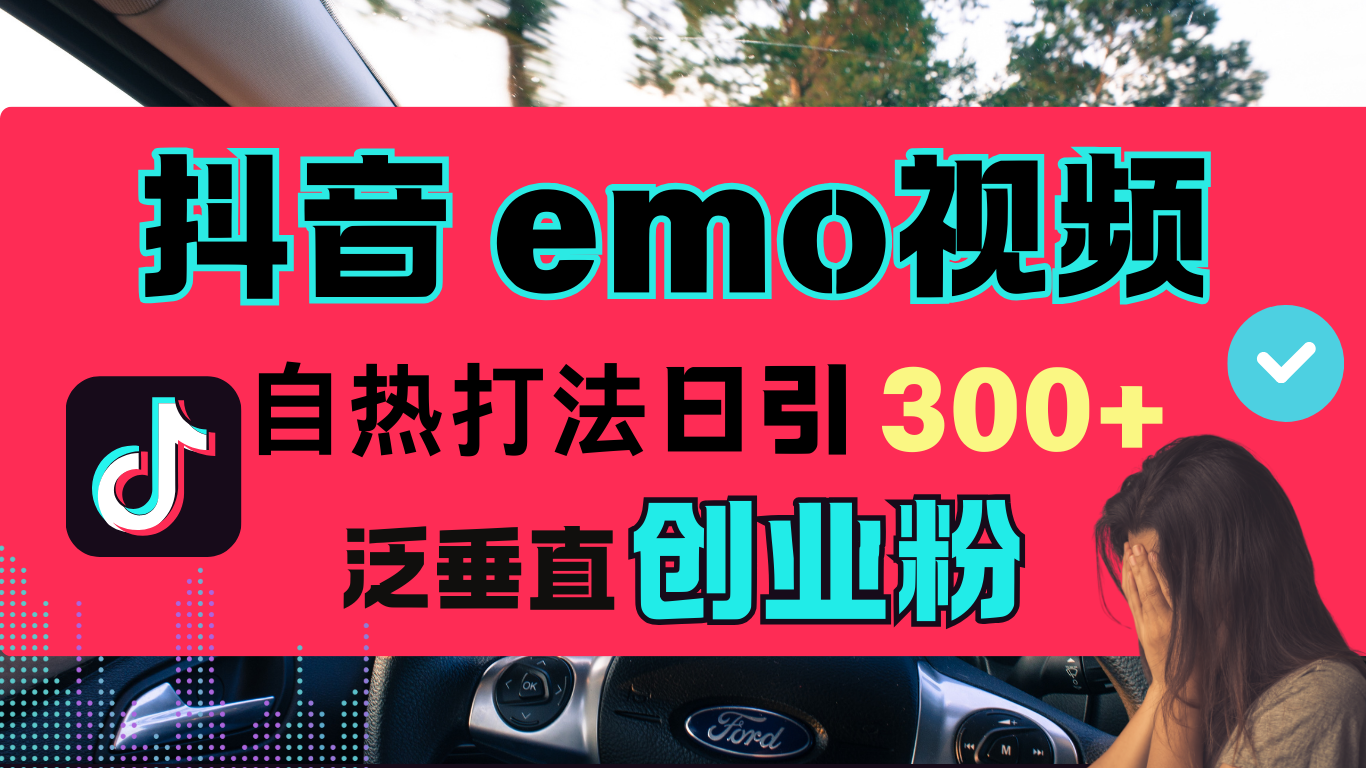 抖音“EMO视频”自热流打法，日引300+泛垂直创业粉 - 蓝天网赚-蓝天网赚